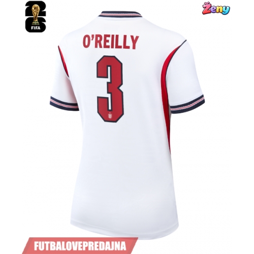 Lacne Ženy Futbalové dres Anglicko Nico O'Reilly #3 MS 2026 Krátky Rukáv - Domáci